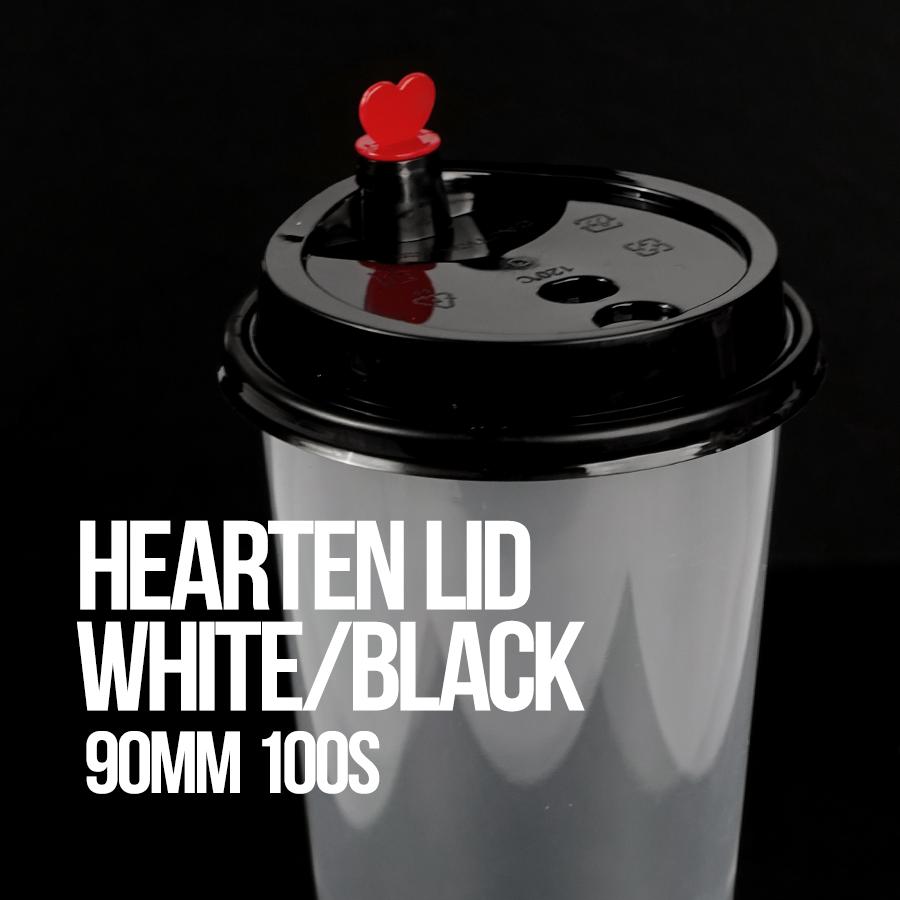 Hearten Lid White/Black (90mm) 100s